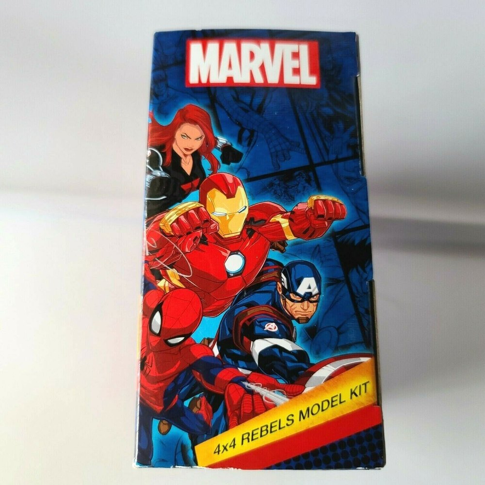 Marvel 4x4 Rebels Die Cast Model Kit Cap America Iron Man Spider-Man Black Widow - Picture 3 of 8